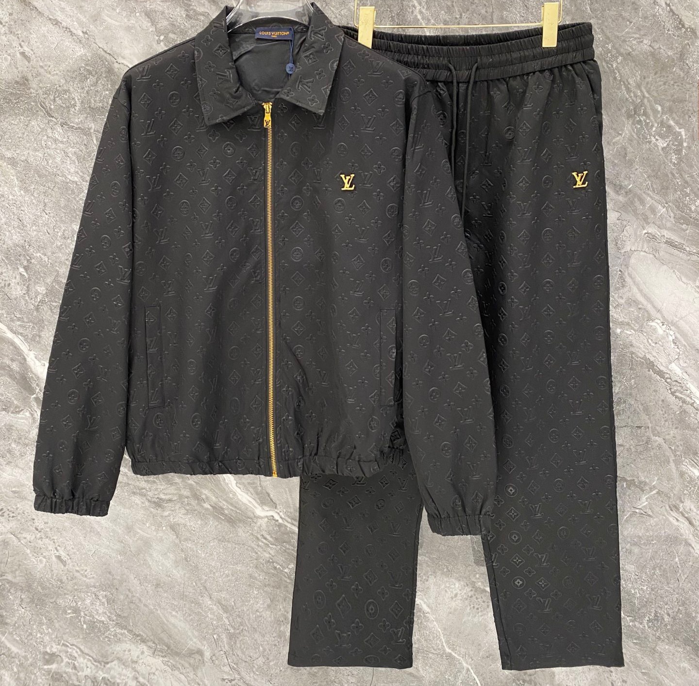 LV Embossed Jacket & pants suit for Black color, (M-3XL) ,240 pds max