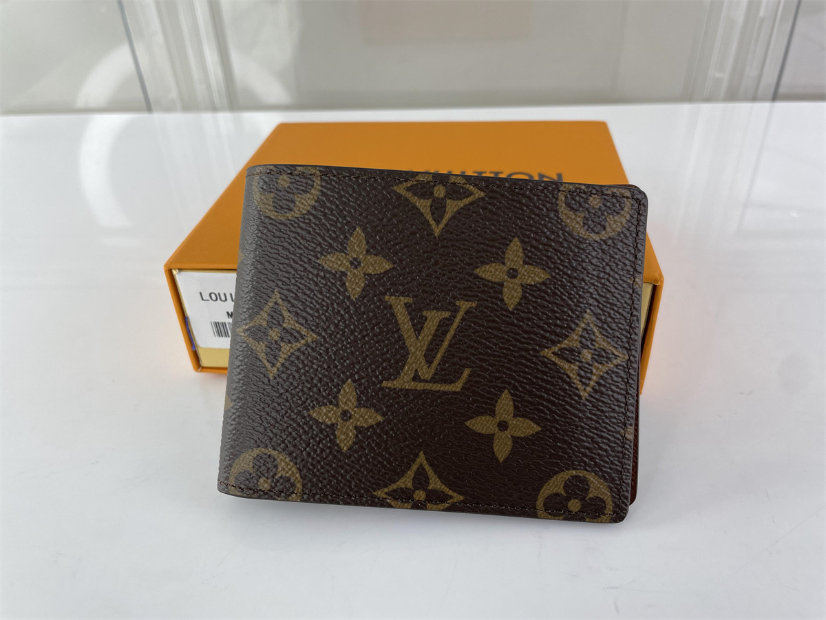 LV Louis Vuitton Classic Brown color wallet without photo layer, (11 x 8.5 cm)
