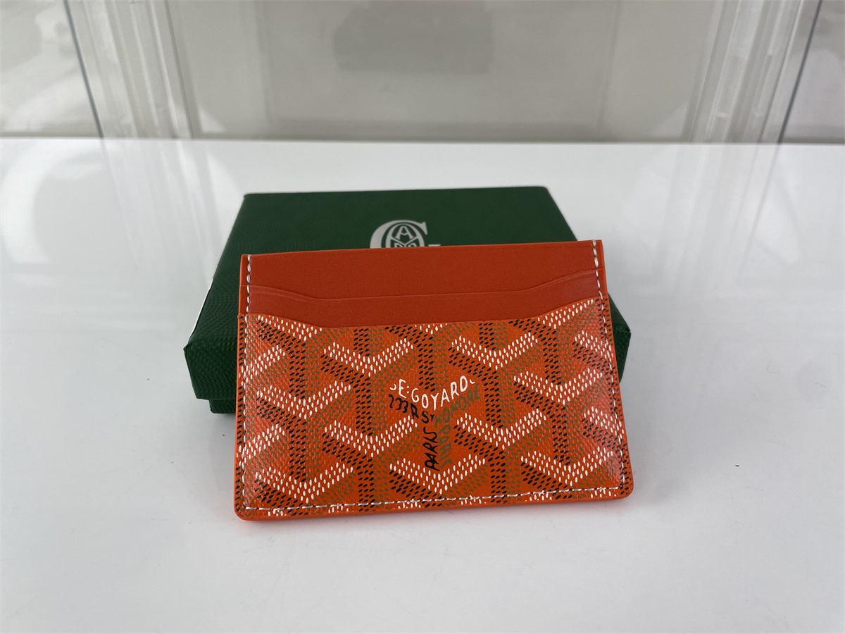 GOYARD Orange Card wallet, ( 10.5 x 7.3 cm)