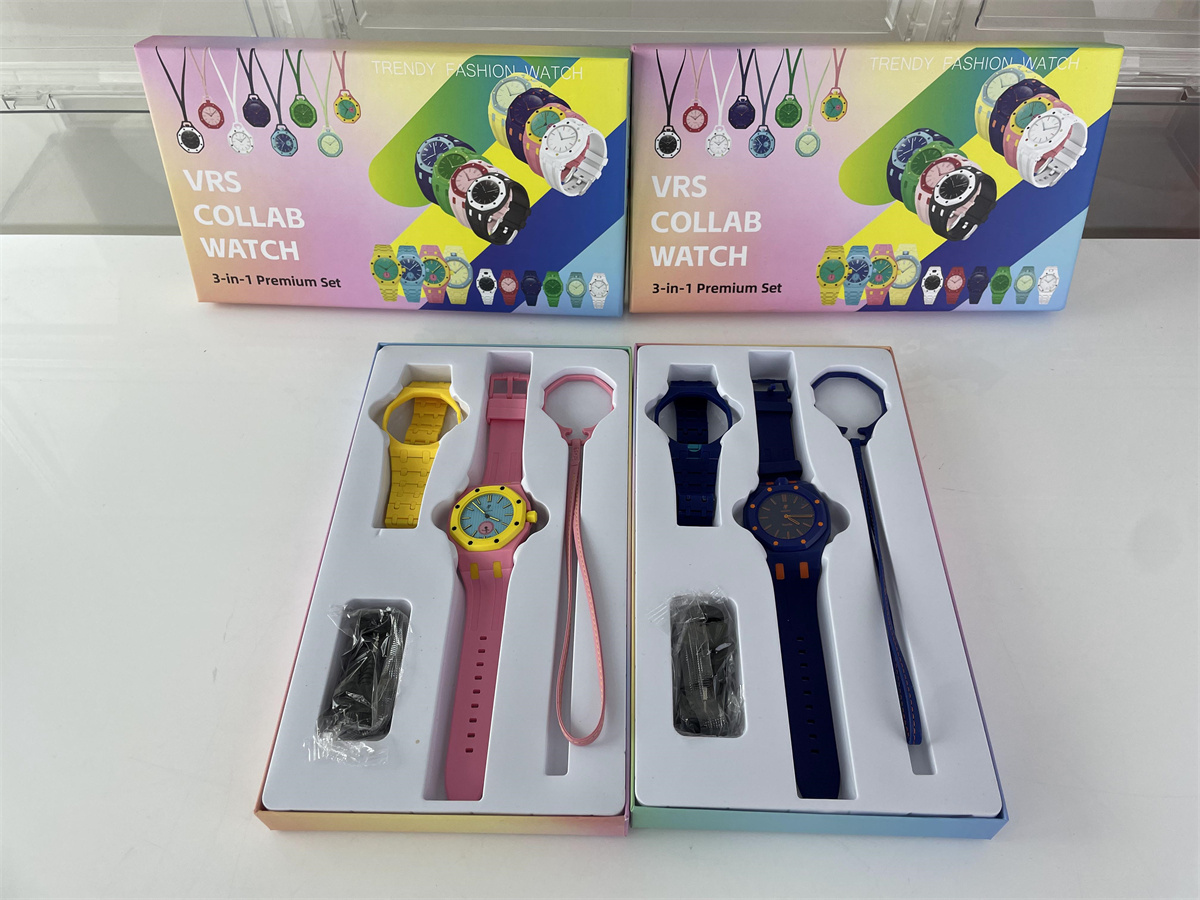AP RoyalPop Swatch Dark Royal & Pink Auto machine watch 3 bands for a set,(price for 1 set)