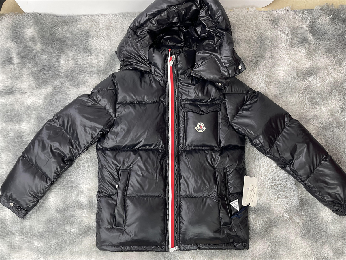 Moncler Unisex Winter Down Jacket Black Coat with goose hairs inside & chip scanning ( size 1-5)