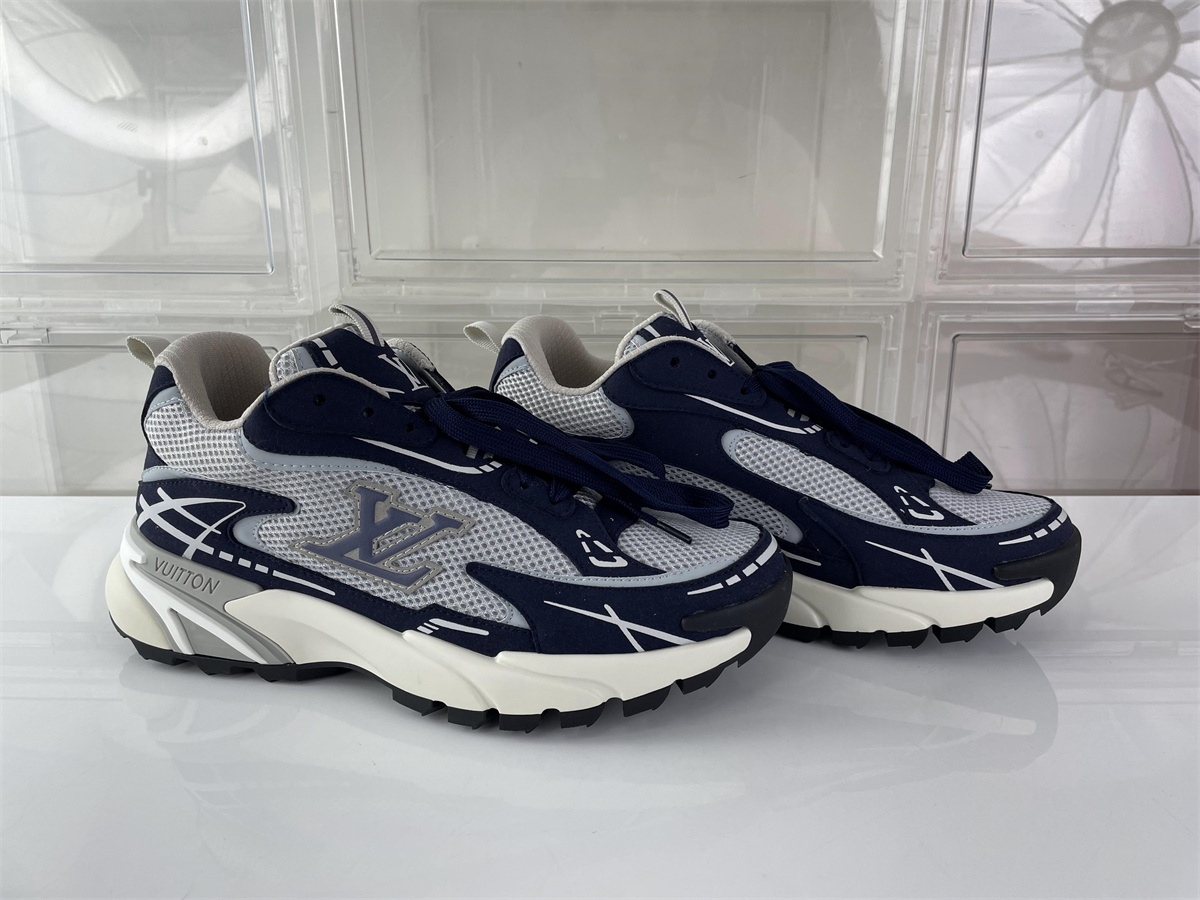 LV Louis Vuitton Tatic Runner Dark Blue Grey Sneaker, (EU38-46)